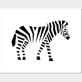 BIG Zebra (transparent, light only) Posters and Art